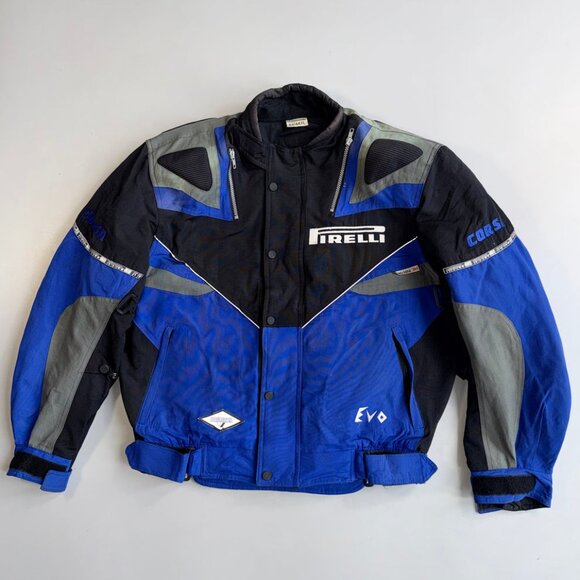 Black and Blue Pirelli Corso Evo motorcycle riding Jacket